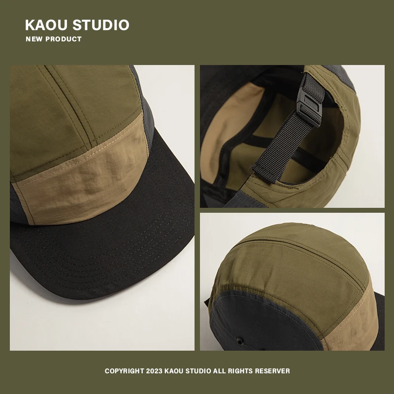 Five-Piece Stitching Baseball Cap Japanese-Style Retro Summer Thin Sun Hat Outdoor Leisure Men and Women Baseball Cap