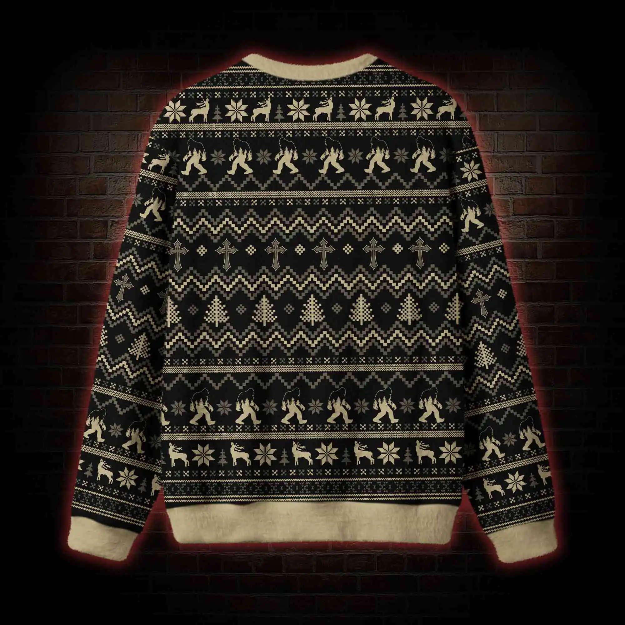 2026 New Bigfoot Campfire Funny Ugly Christmas Sweater Men‘s Women’s Kid‘s Family Pullover Funny Christmas Party Jumper