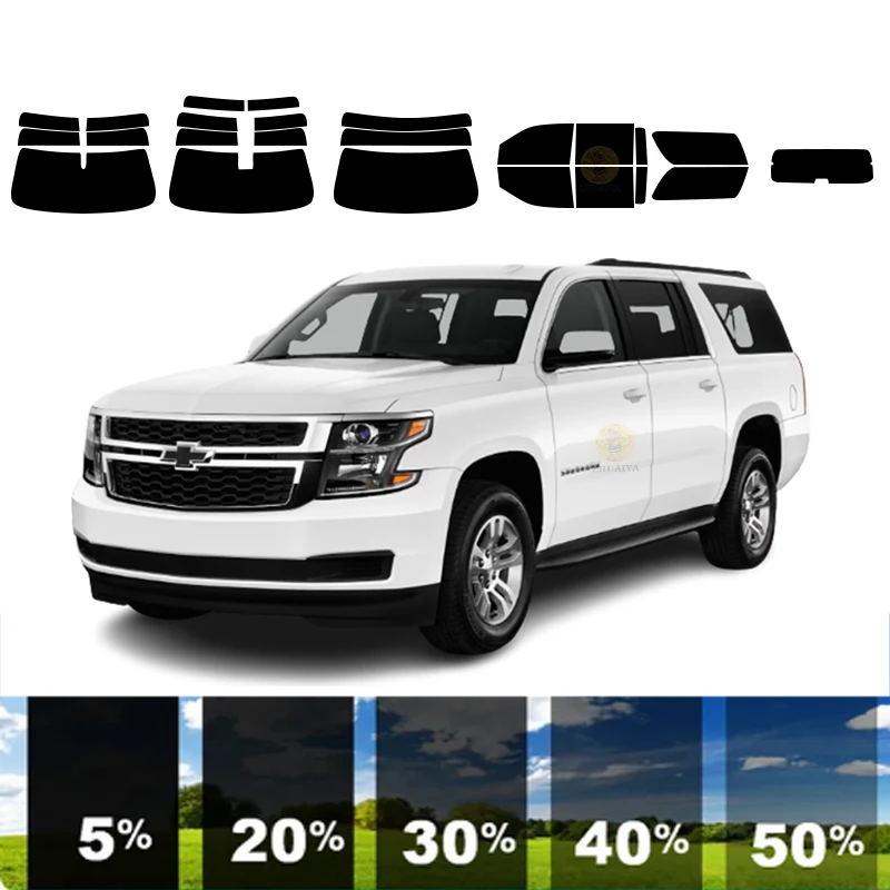 

precut Removable Window Tint Film For Car 100% UVR 5%-70%VLT Heat Insulation Carbon ﻿For CHEVROLET SUBURBAN 4 DR SUV 2015-2020