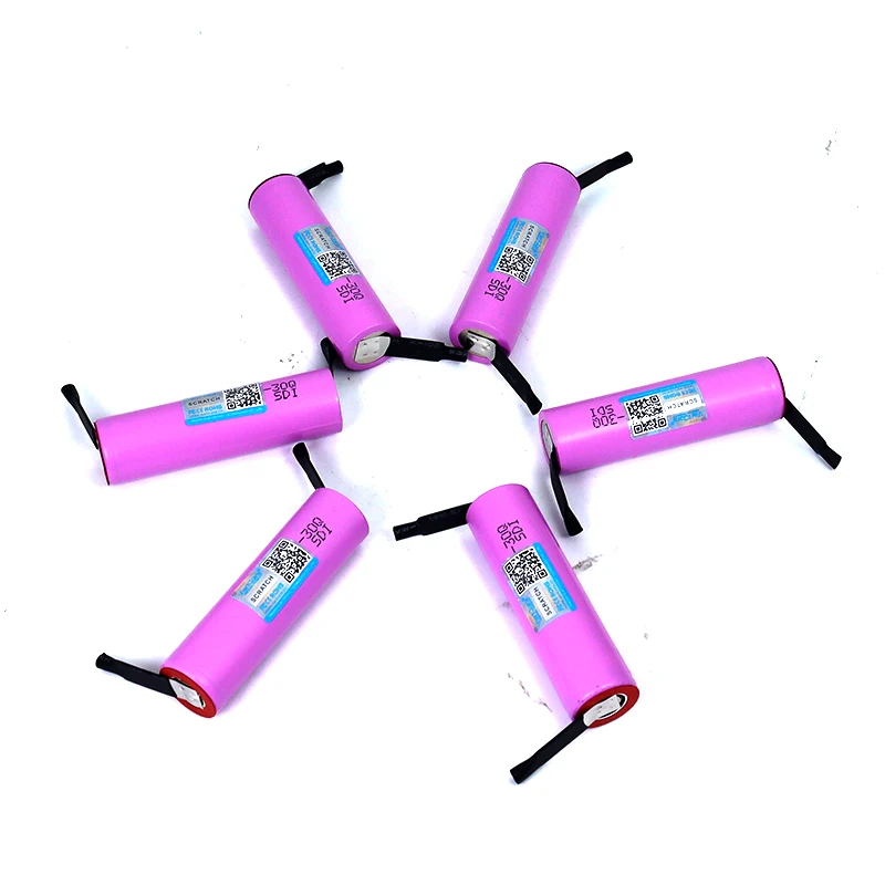 100% novo 30q 18650 3000mah bateria recarregável 3.6v descarga 20a max 35a baterias de energia diy folha de níquel