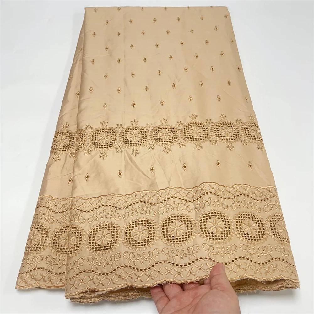 

Pure Cotton Swiss Lace Fabric for Women Dress, High Quality, Soft African Lace Fabrics, 5 Yards