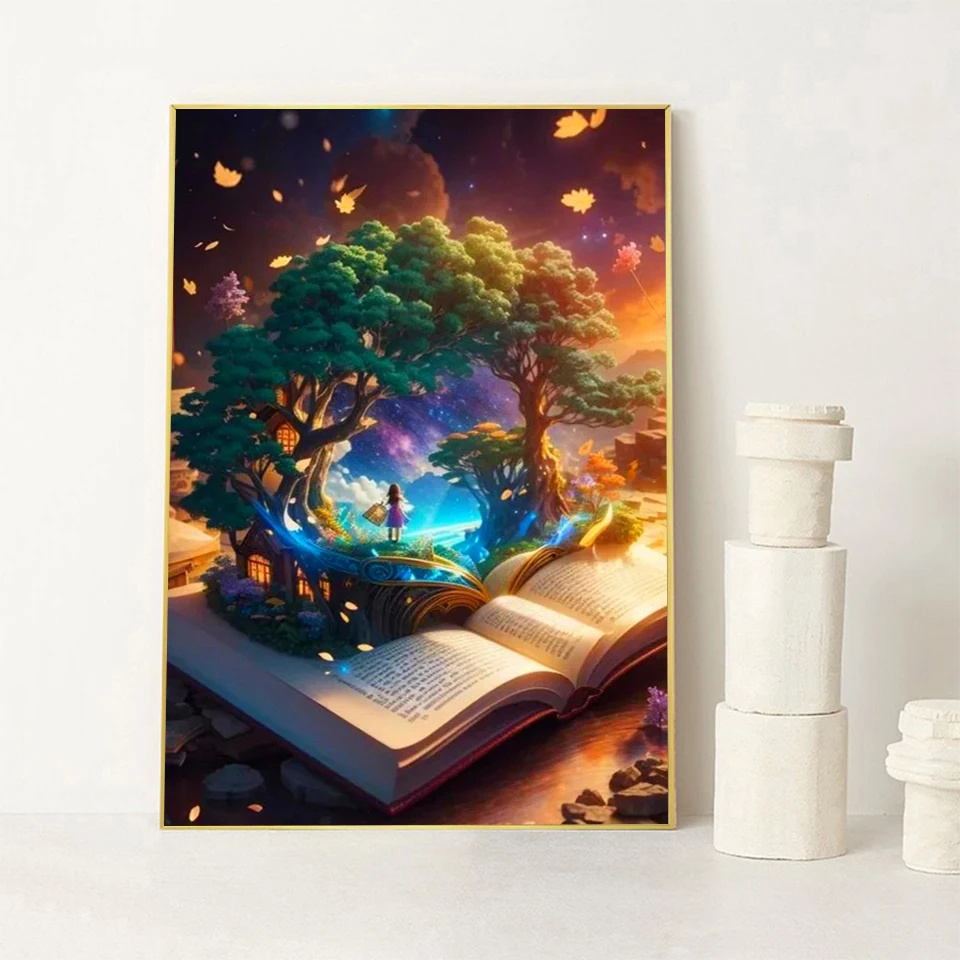 Evershine Full Square Diamond Painting Book AB Drill New Arrival Diamond Mosaic Landscape Tree Embroidery Castle Handmade Hobby