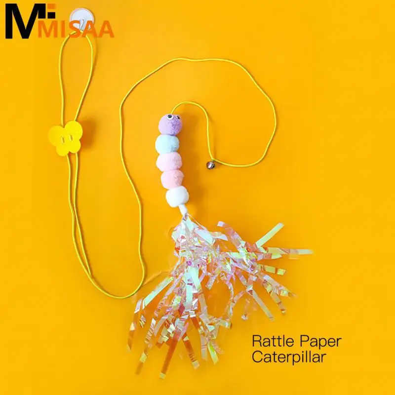 Feather Cat Toy Durable Sturdy 2m Pet Product Funny Cat Stick Elastic Rope Cat Product Self-hey Funny Cat Toy Cat Thin Cat Stick