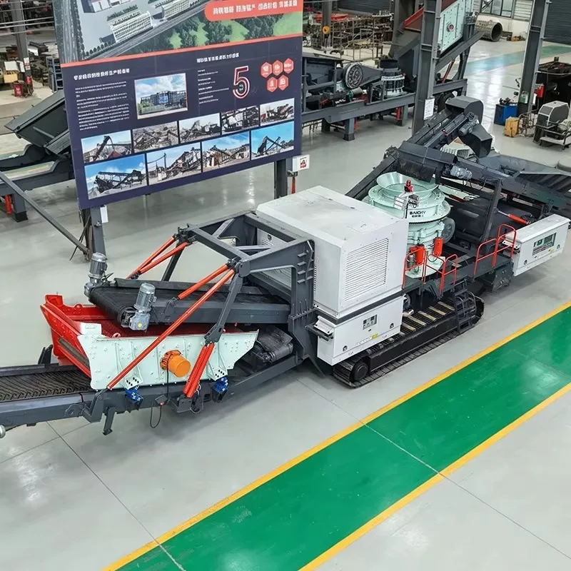 Hot Sale Tracked Mobile YMH20S Integrated Cone Crusher Plant for Stone Crushing Mining Quarry Aggregate Construction