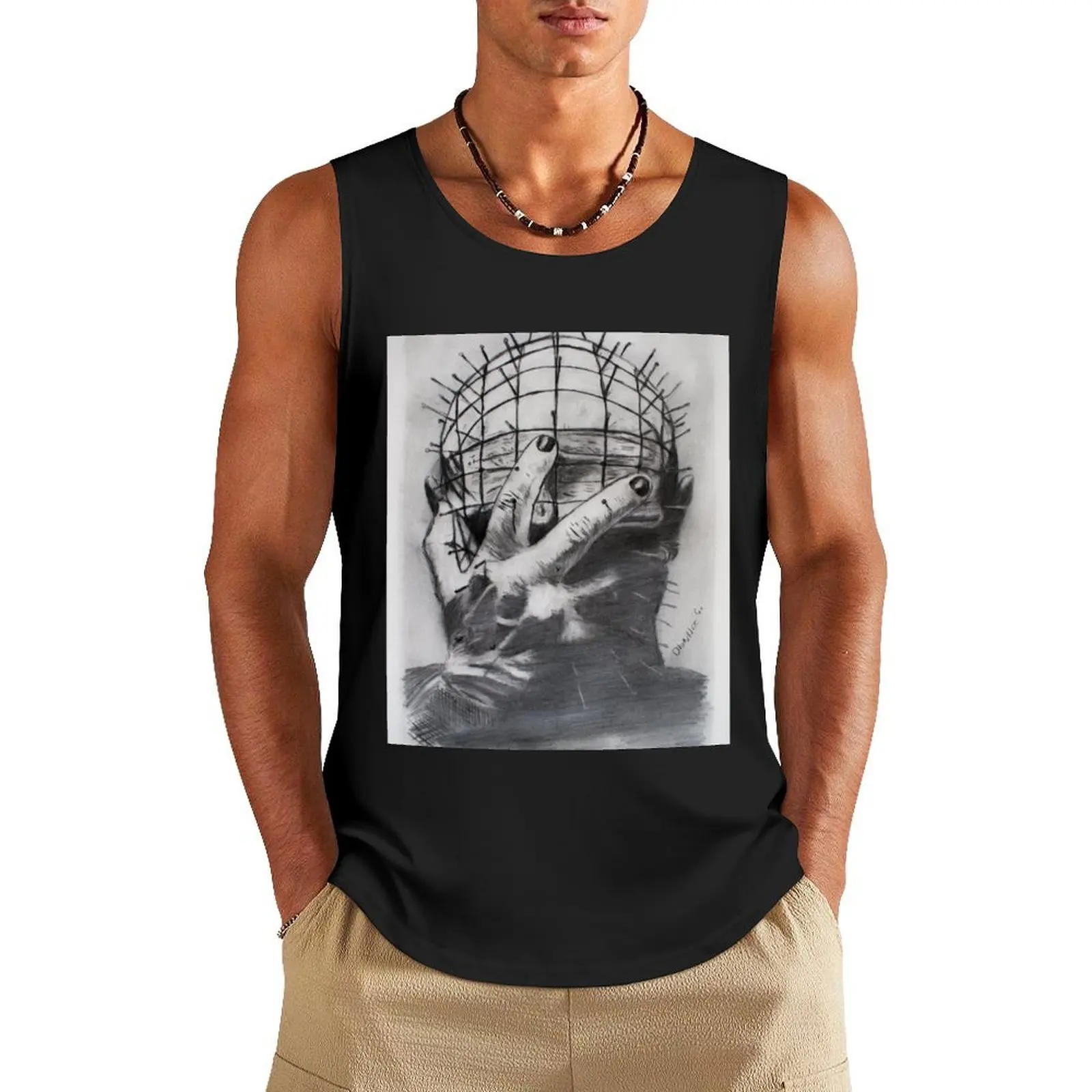

hellraiser_new Tank Top Men's sleeveless t-shirt sleeveless gym shirts male Men's clothes summer clothes men 2025