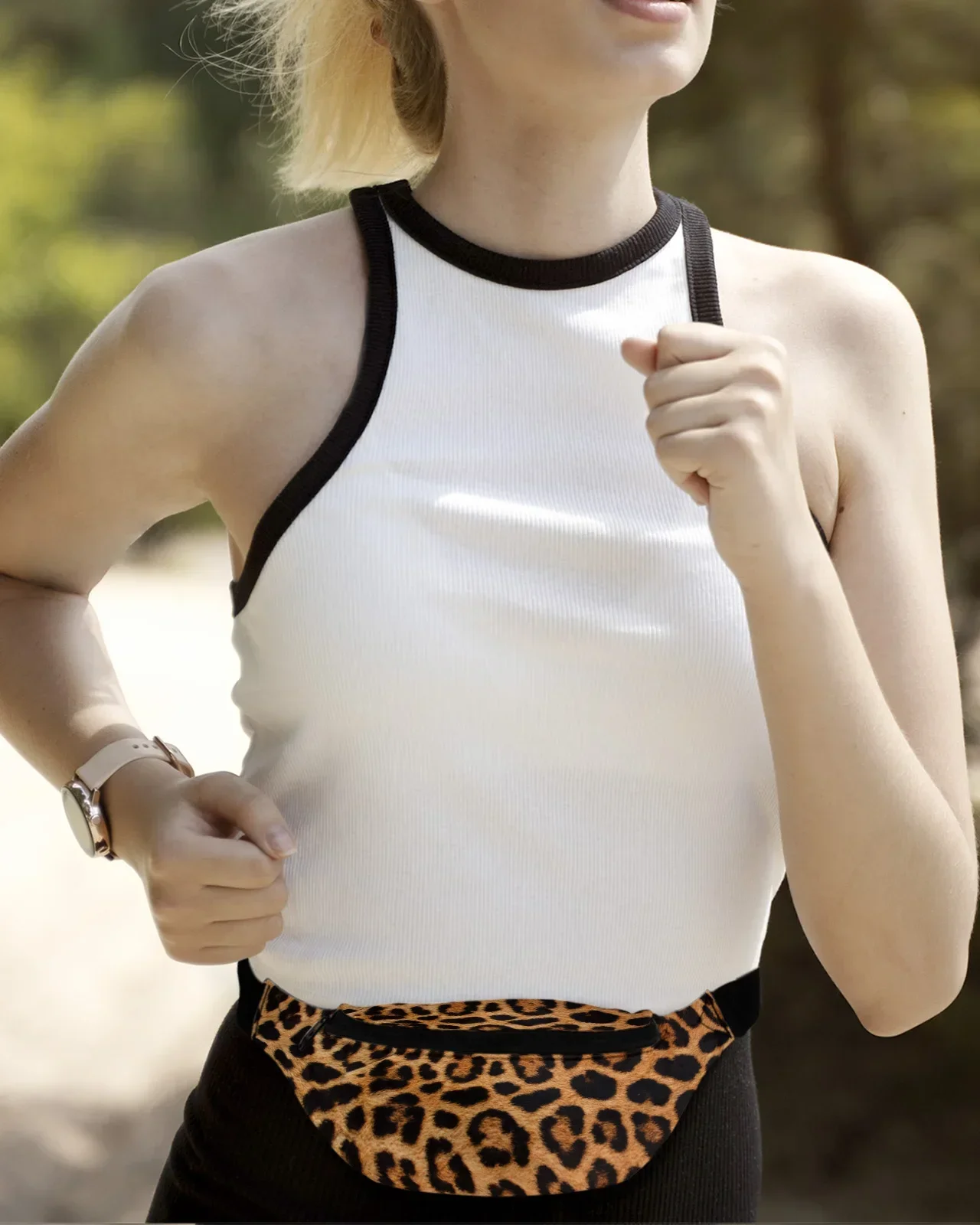 Leopard Print Waist Packs Shoulder Bag Unisex Messenger Bag Casual Fashion Fanny Pack for Women