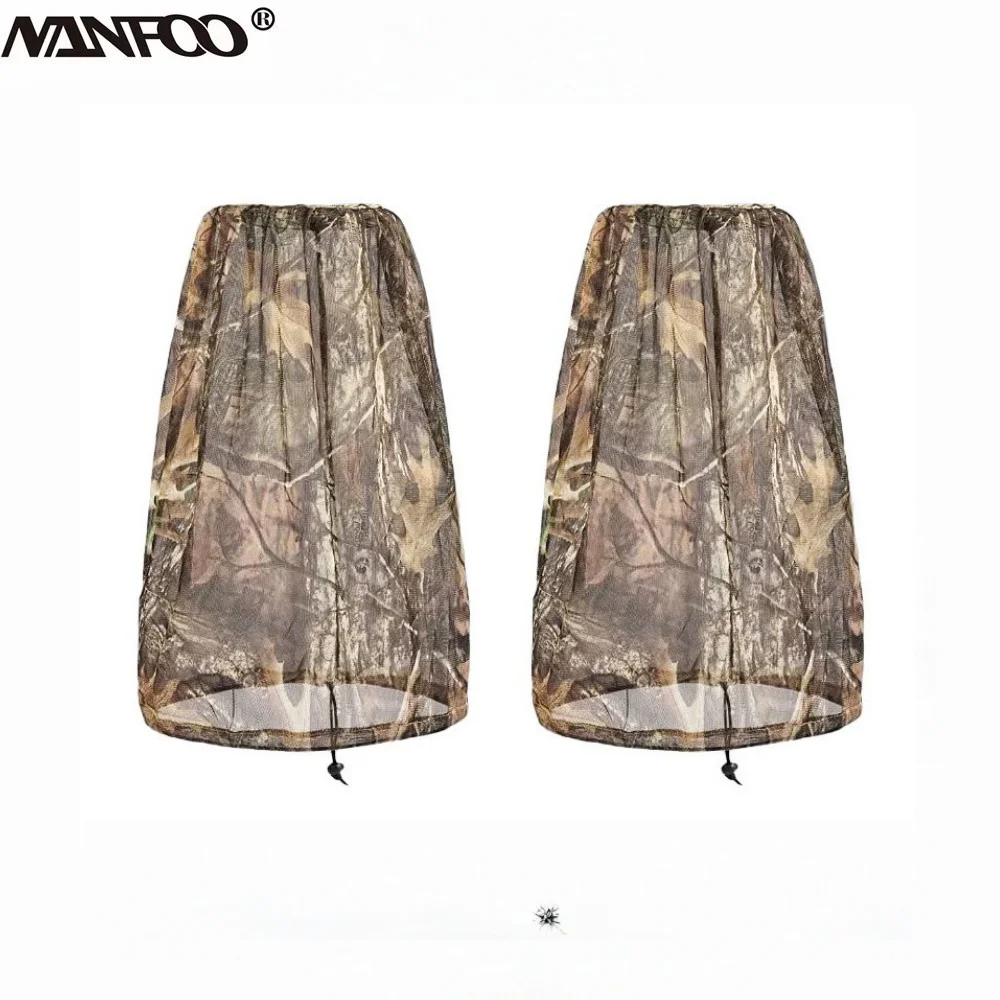 ツリーバイオニック迷彩狩猟釣り帽子カバー薄型軽量通気性抗蚊登山養蜂家帽子カバー