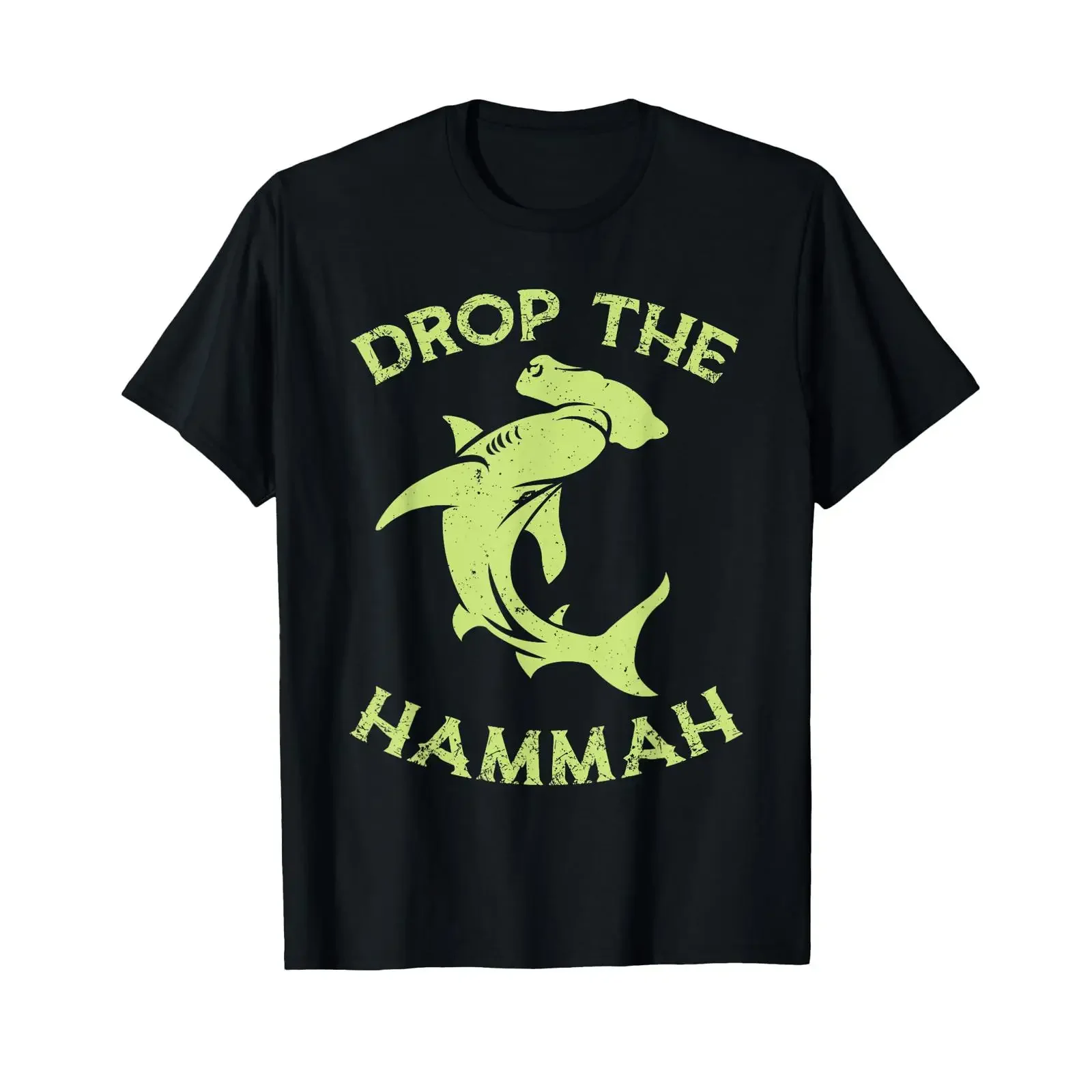 Drop The Hammah Hammerhead Shark Marine Biologist T Shirt vintage Washed Breathable Stylish Slightly Stretched Unisex Soft