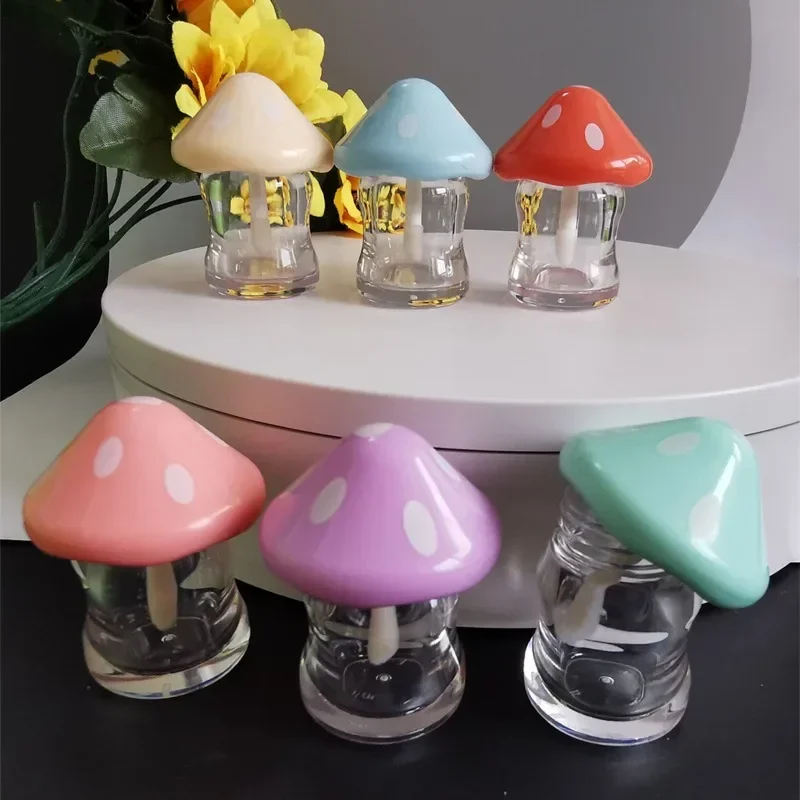 Mushroom Shape Empty Clear Lipgloss Packing Containers Cosmetic Lip Glaze Tubes Lipgloss Packaging Container DIY Lipstick