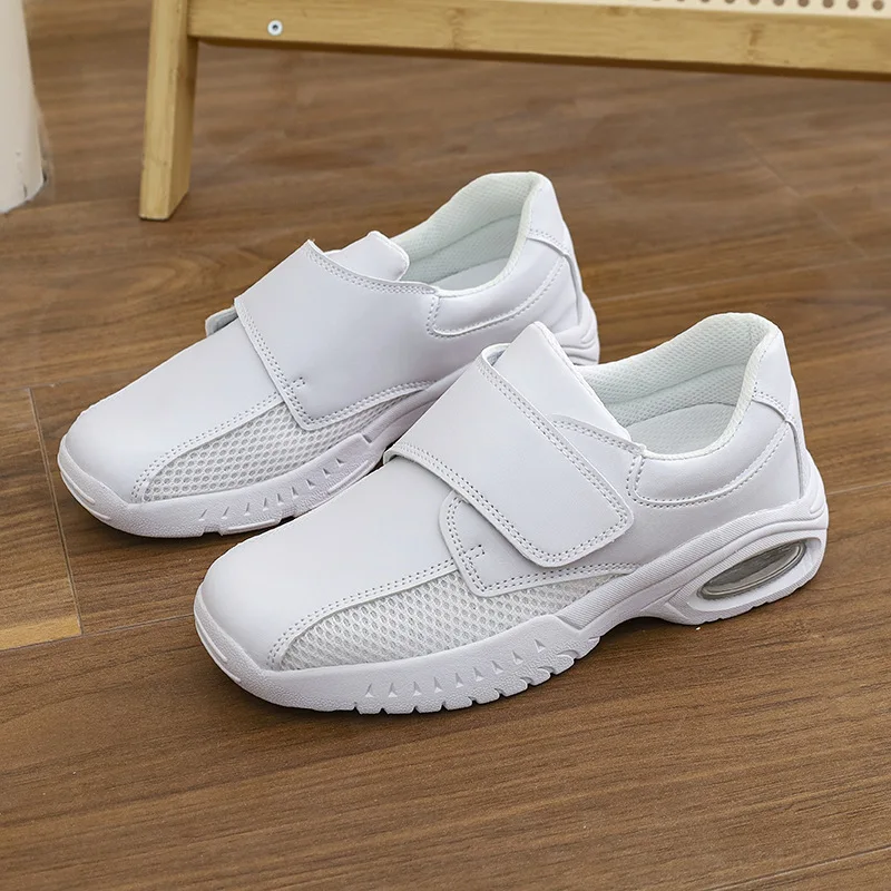 

Mesh Nurse Shoes Women White Soft Sole Breathable Light Wedge Work Medical Shoes Women Solid Color PU Shoes zapatillas de mujer