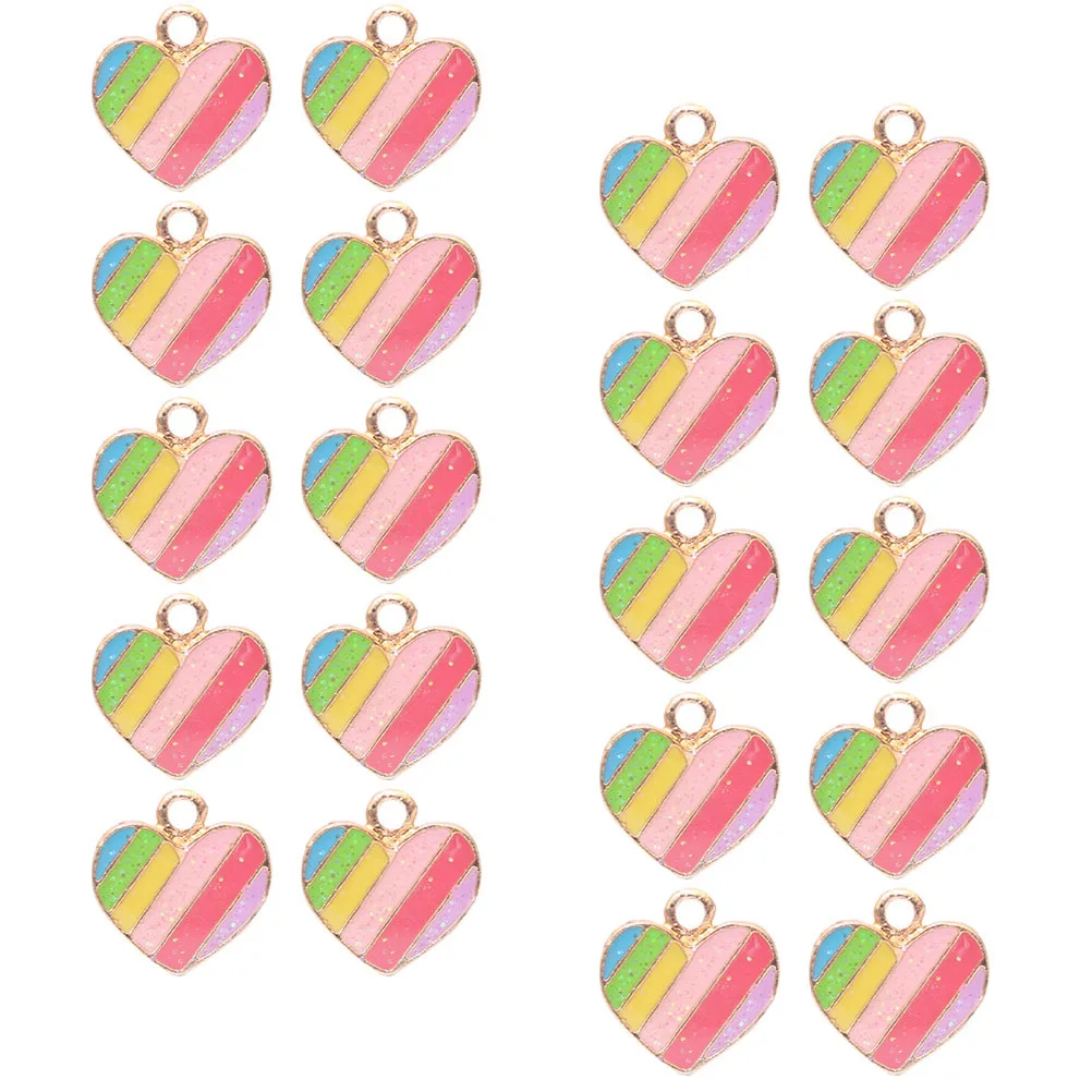 

20pcs Peach Heart Pendant Alloy Material DIY Jewelry Making Necklace Earring Accessory Charm Decoration Beads Trinkets