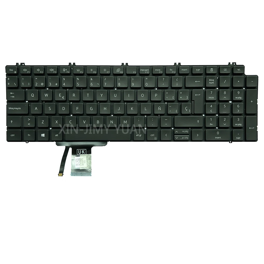 Imagem -03 - Teclado Retroiluminado para Laptop Dell 7750 7750 7670 7760 7560 177750 sp 0mh69p Nsk-qsabc Pk132v71b21 Espanhol