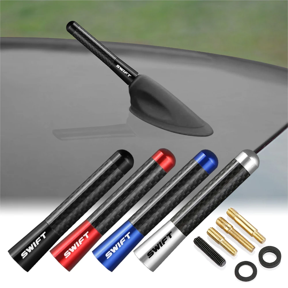 8cm Carbon Fiber Radio Car Antenna Carbon fiber short antenna suzuki swift sport, zc33s, zc31s, zc72s, 2008-2023 Accessories