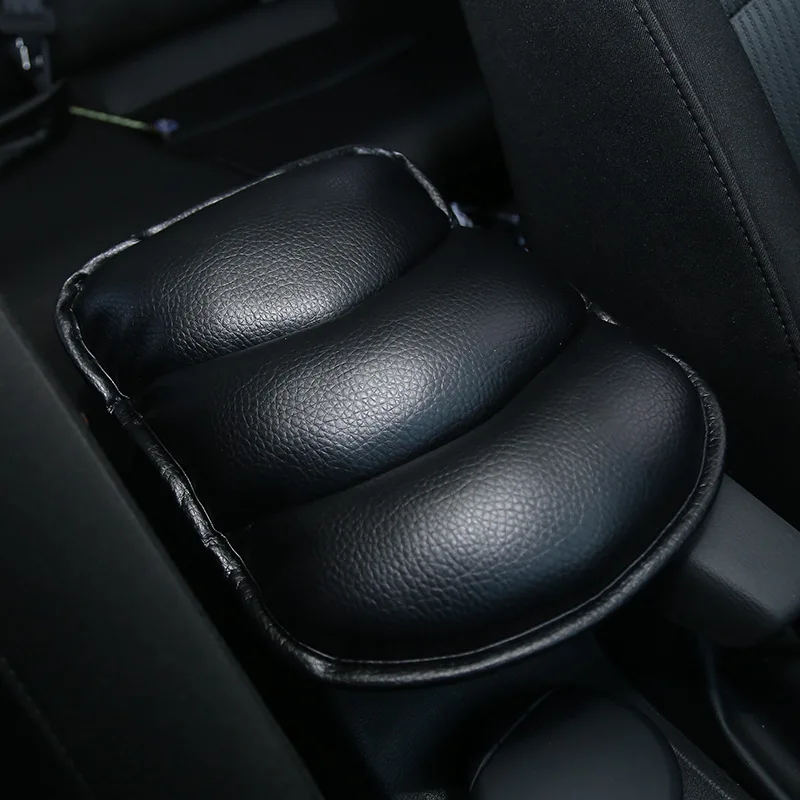 Leather Car Armrest Pad Covers Universal Center Console Auto Seat Armrests Box Pads Black Armrest Storage Protection Cushion A02