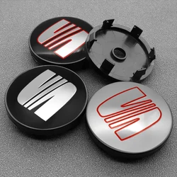 4pcs 56+60MM Car Emblem Wheel Center Caps Hub Rim Cover Badge Stickers For Seat FR Ateca Born Toledo Leon Arosa Ibiza Accessorie