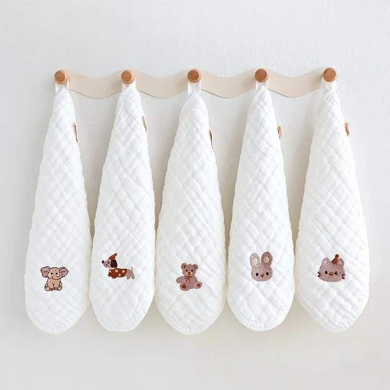 

5 шт., набор хлопковых детских полотенец, мягкие впитывающие детские полотенца для ванны, лица, слюны, аксессуары для новорожденных, товары для ухода за ребенком