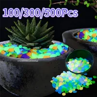 100-500Pcs Luminous Sand Glow In The Dark Pebbles Stone Home Garden Yard Outdoor Path Lawn Decoration Fish Tank Aquarium Decor