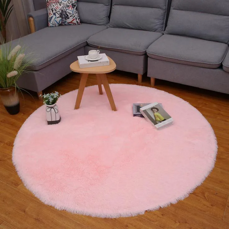 40 Cm Round Rug For Bedroom Super Fluffy Circle Rugs Cute Soft Faux Non Slip Shaggy Rug For Kids Girls Home Dorm Decor