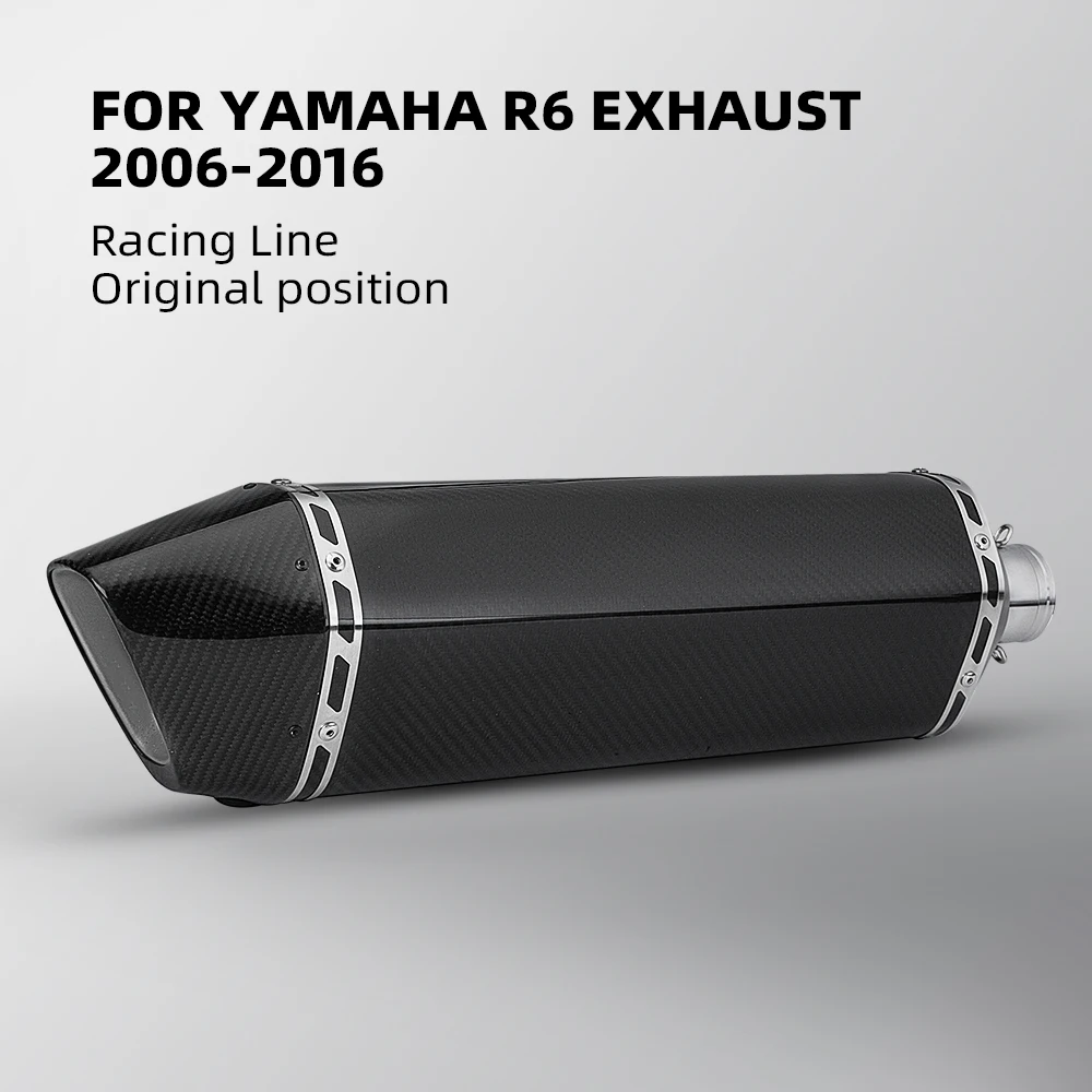 

Factory Hot Selling High Quality 36-51mm Carbon Fiber Motorcycle Muffler Exhaust Pipe Stainless Steel New Condition Universal Mo
