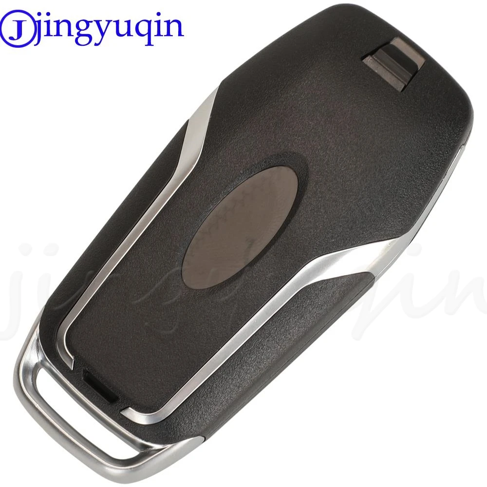 jingyuqin Smart Remote Key Case 3/4/5 Button For Ford Mustang Edge Explorer Fusion Mondeo Kuka Car Key Shell Uncut Blade