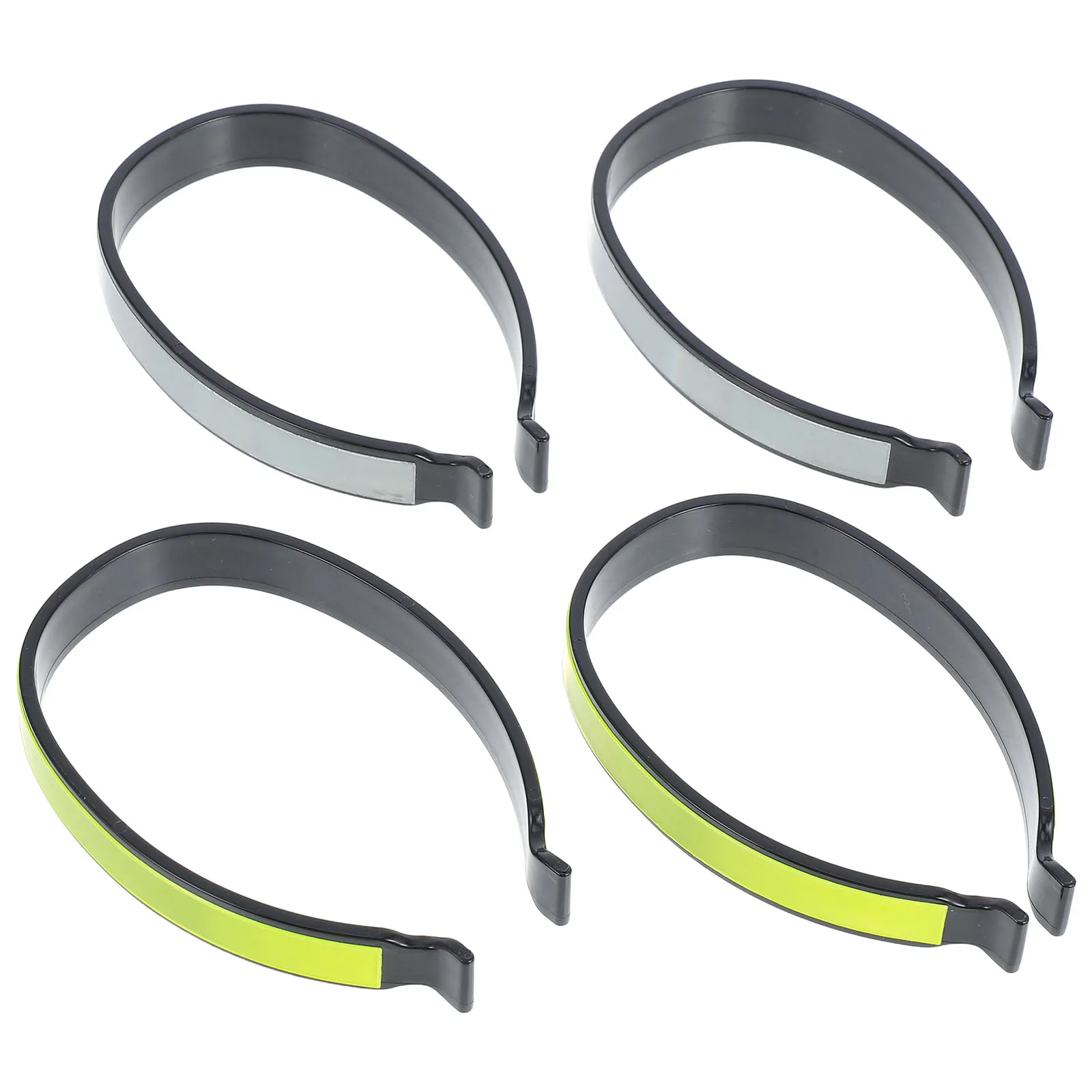 

4pcs High Reflective Trouser Clips Elastic Pant Leg Bands Cycling Safety Resin Straps Bike Stickers Outdoor Gear