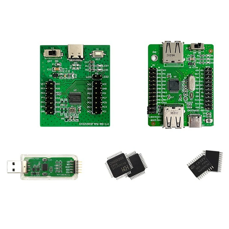 

CH32V003 Development Board Set Kit Evaluation Board Kit 32-Bit General-Purpose RISC-V MCU Functional Application Assessment