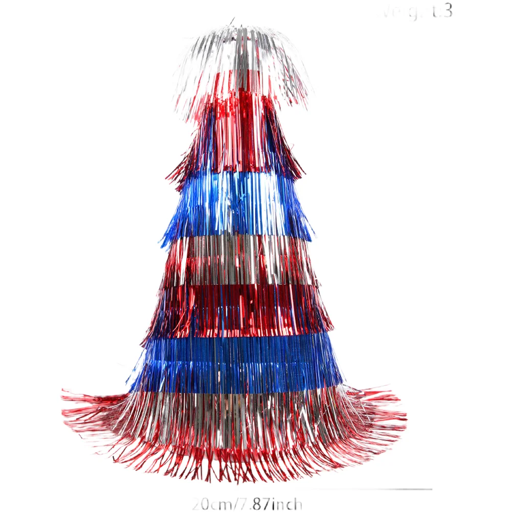 For Independence Day Parade Veterans Day Accessory Independence Day Hat For 4th Of July Party Red White Blue Tassel Cap