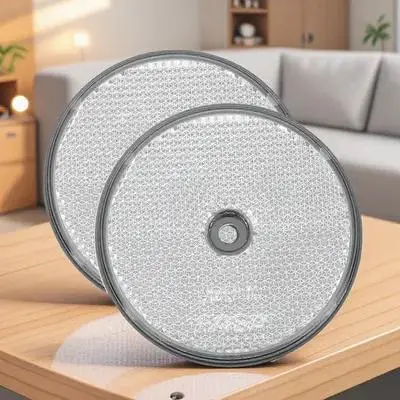 

2Pcs Trailer Reflectors Oval Front Durable Safety High Reflective Waterproof Screw on Bike Driveway Reflectors