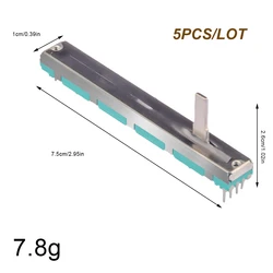 Resistencia de potenciómetro deslizante B103, potenciómetro deslizante de 10K Ohm, potenciómetro lineal doble de 10K, 5 unidades por lote