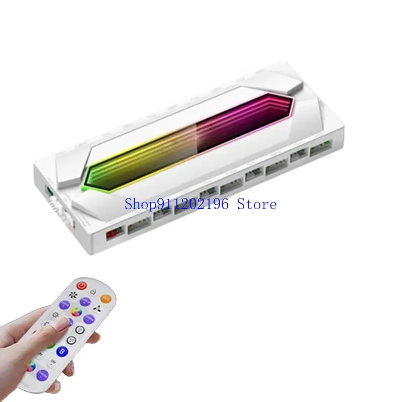 

P82A Контроллер ARGB Концентратор охлаждающего вентилятора Концентратор синхронизации Кабель питания Разветвитель ARGB для ПК