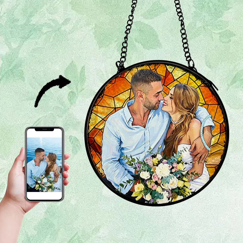 1 atrapasoles de arcoíris personalizado con cadena para aniversarios, cumpleaños de novia/novio, familia, tu pareja, comedor