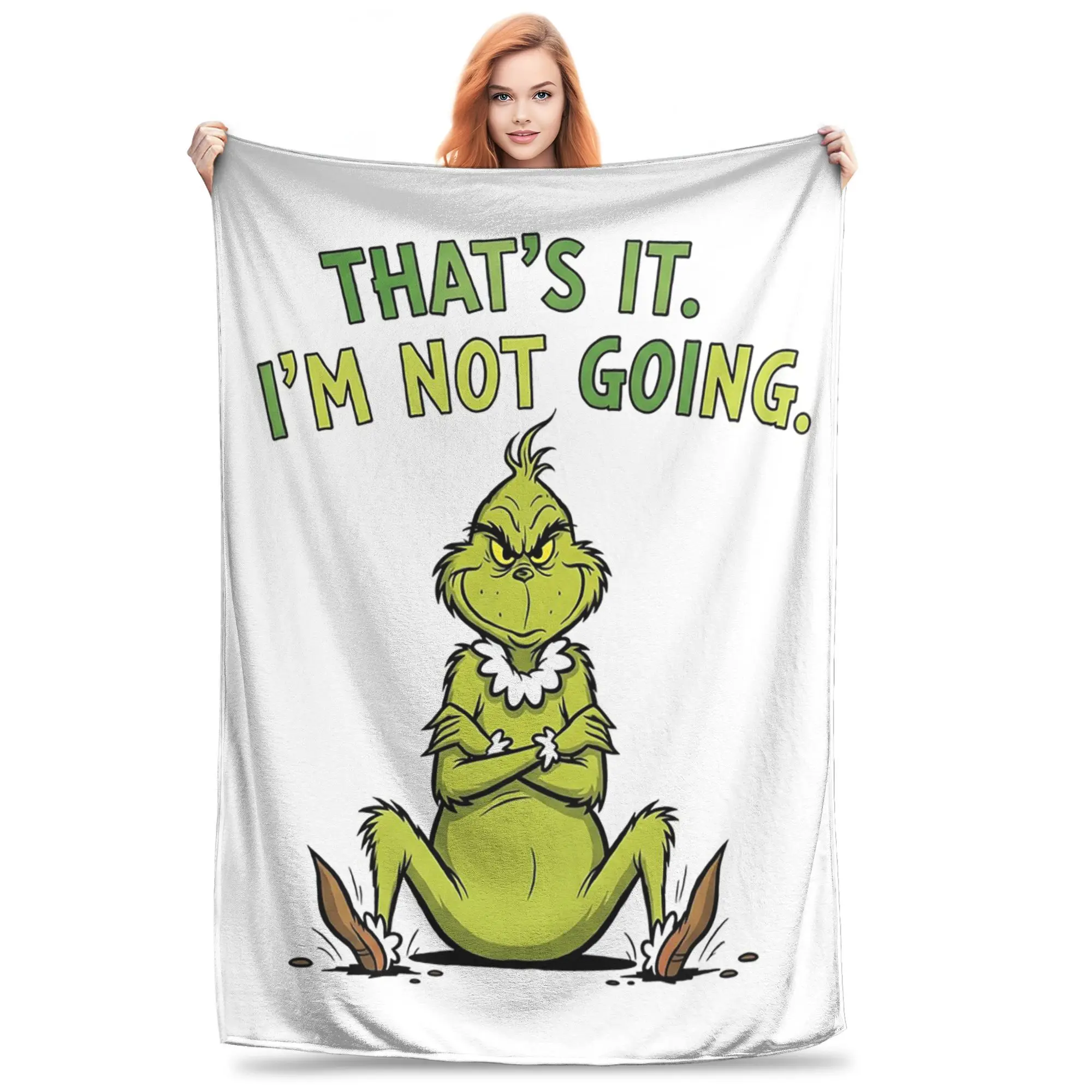 

Забавные сварливые зеленые одеяла с персонажами, супер мягкое фланелевое одеяло для дивана, постельные принадлежности, уличные пледы, покрывало, одеяло