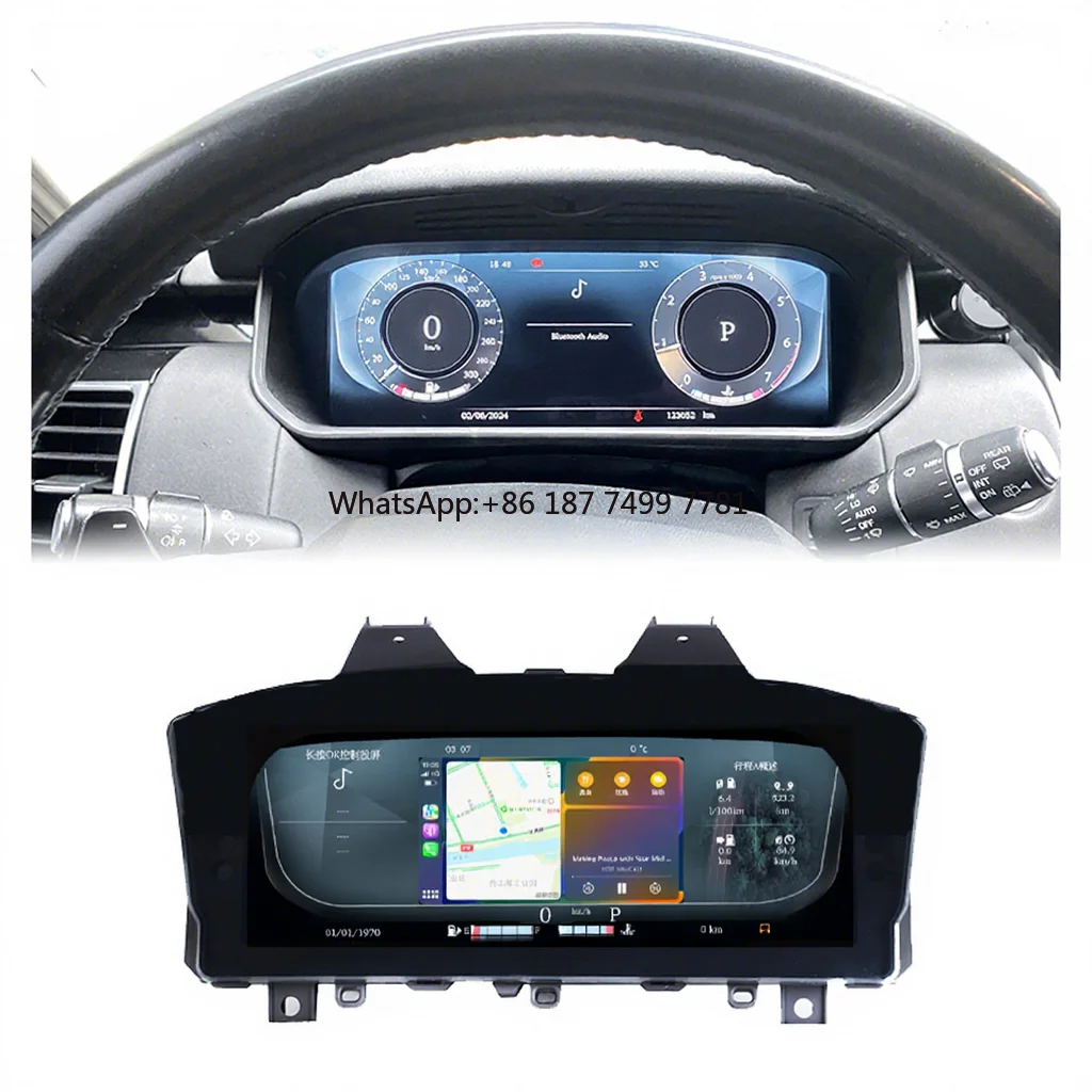 

Dashboard Instrument Cluster Virtual Cockpit Car LCD Speedometer Digital for.Rover Discovery 5 . Carplay Panel GPS Navi