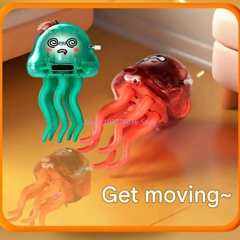 R6FD Animated Twistable Jellyfish Shaped Pull Toy Balance Skills And Motor Coordination