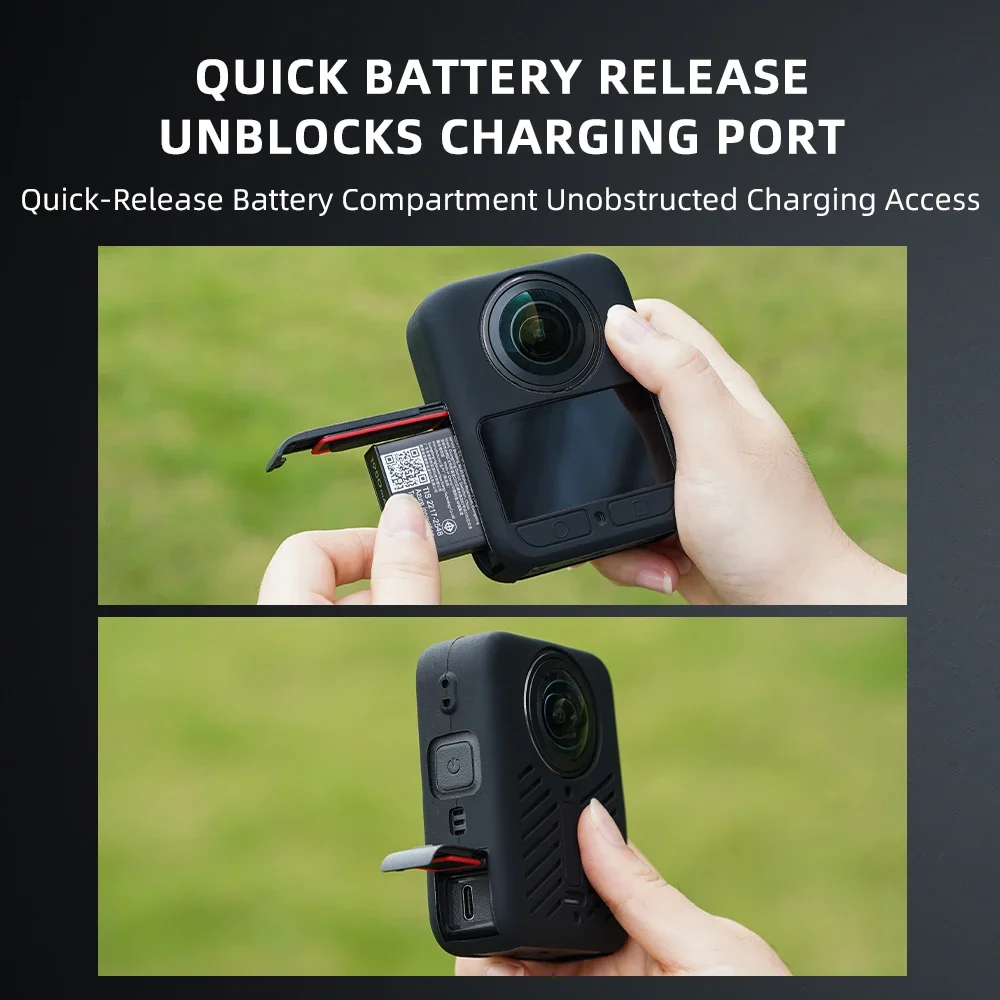 Silikonowa osłona Flymile do kamery panoramicznej DJI OSMO 360, etui ochronne, osłona przeciwsłoneczna, odporna na zarysowania, pyłoszczelna, akcesoria