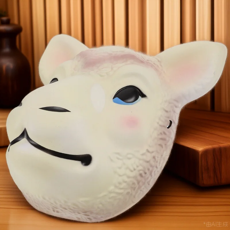 

Sheep Mask Realistic Full Face Head Costume Prop Lightweight Party Halloween Masquerade Animal Mask Animal Masks