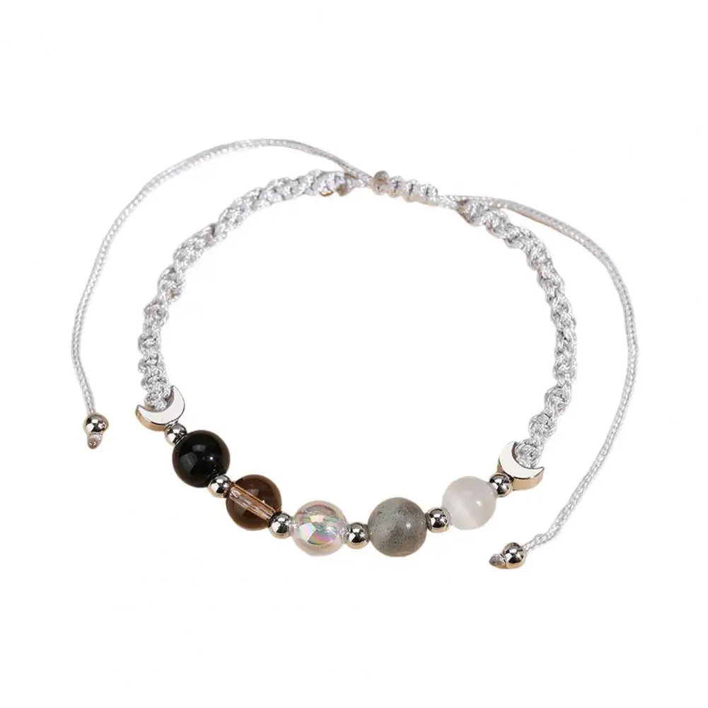 Faux Healing Bracelet Protective Energy Bracelet Moon Phases Faux Bracelet Adjustable Natural Protection Beaded Anxiety Stress