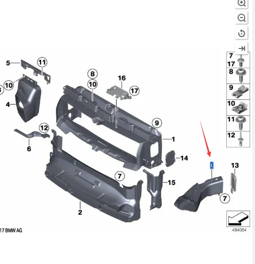 A Paire 51748054415 51748054416 FRONT LEFT AND RIGHT SIDE AIR BRAKE DUCT INTAKE PANEL BMW 2015-2021 F22 F23