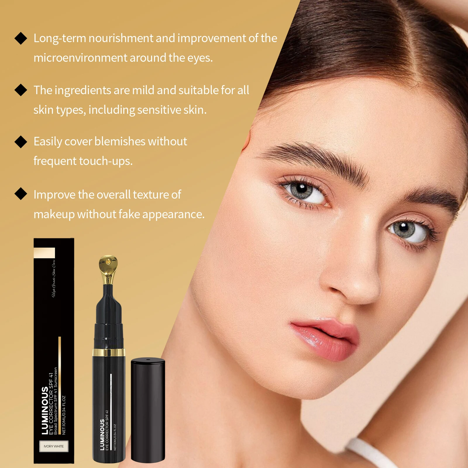 눈 밑 컨실러 루미너스 아이 코렉터 SPF 41 다크서클 제거 보습 피부톤 개선 커버 아이 컨실러