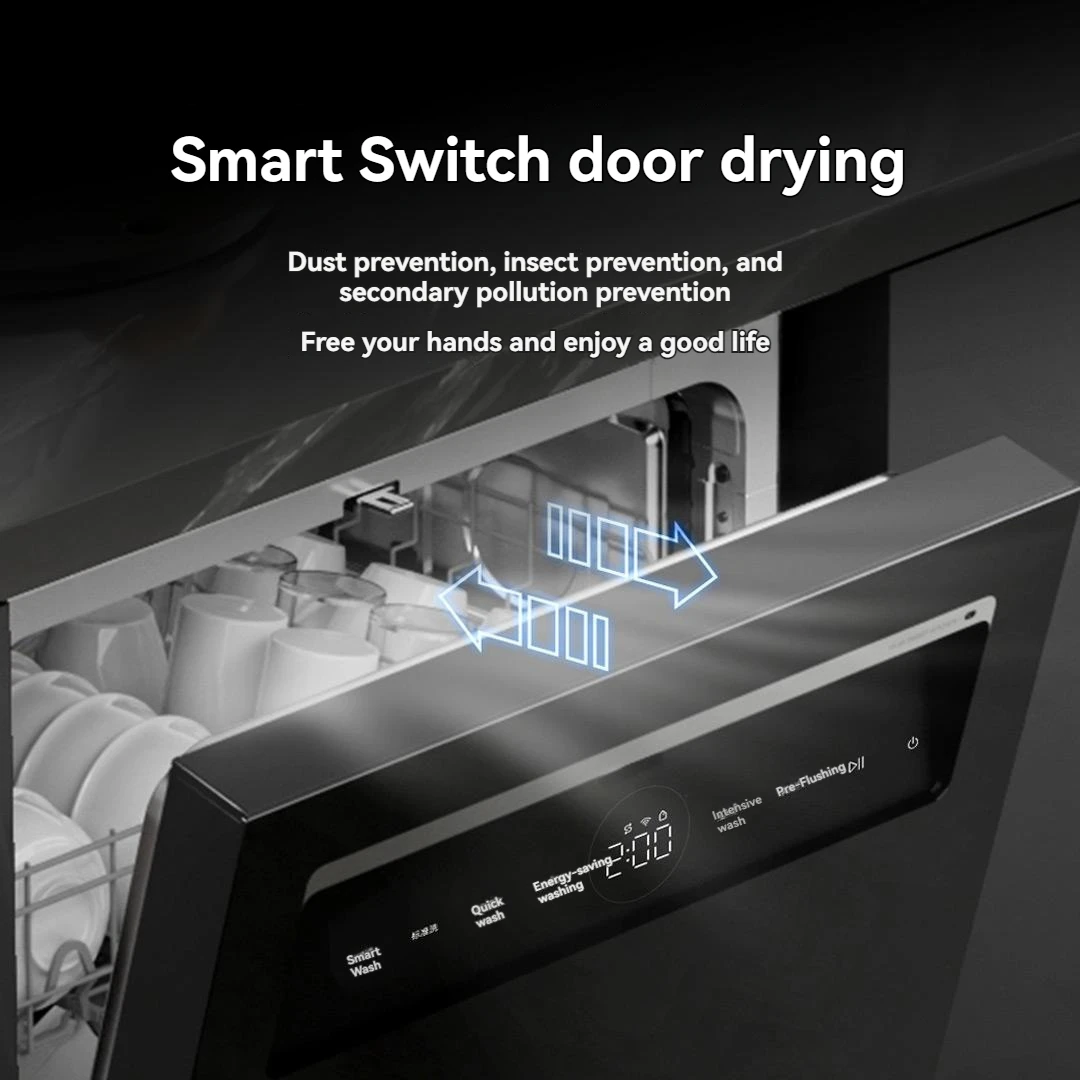 Integrated Sink Dishwasher Xiaomi Mijia Smart Embedded Dual Purpose Dishwasher 16 Sets N1 Large Capacity QMDW1602M Built-in Dish