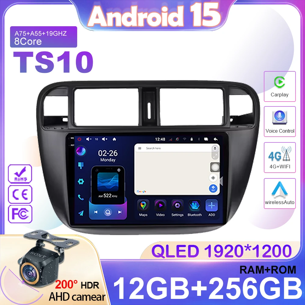 

Android 14 Car Radio For Honda Civic 1996 1997 1998 1999 2000 2001 Multimedia Player Player 4G Stereo 2Din Wireless Carplay Auto