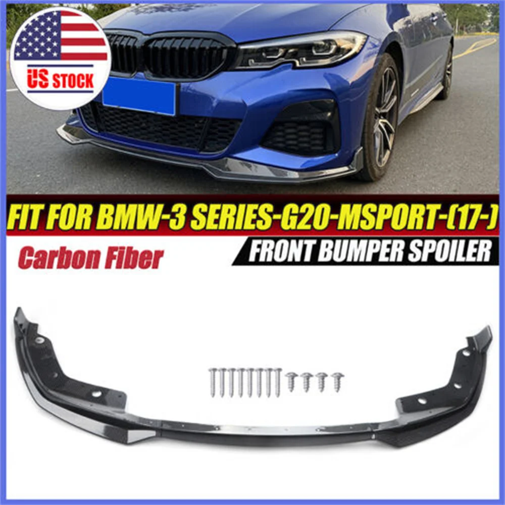 

Front Bumper Lip Spoiler For BMW 3 Series G20 G28 M Sport 2019-2021 Accessories Auto Front Wrapper Protection Cover Plastic Part