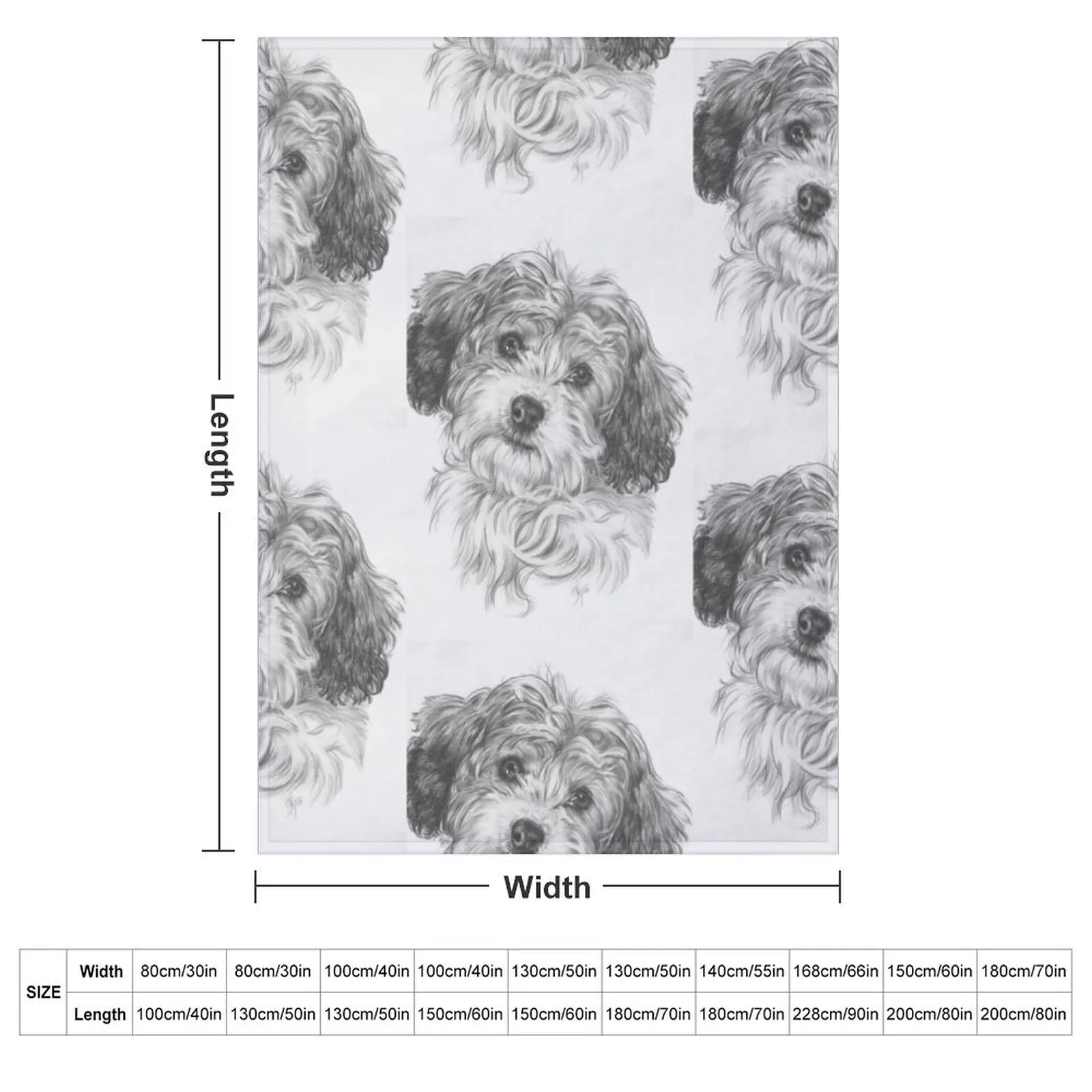 Bichon Cavalier Throw Blanket Single Plush Loose Giant Sofa Weighted Personalized Gift Blankets