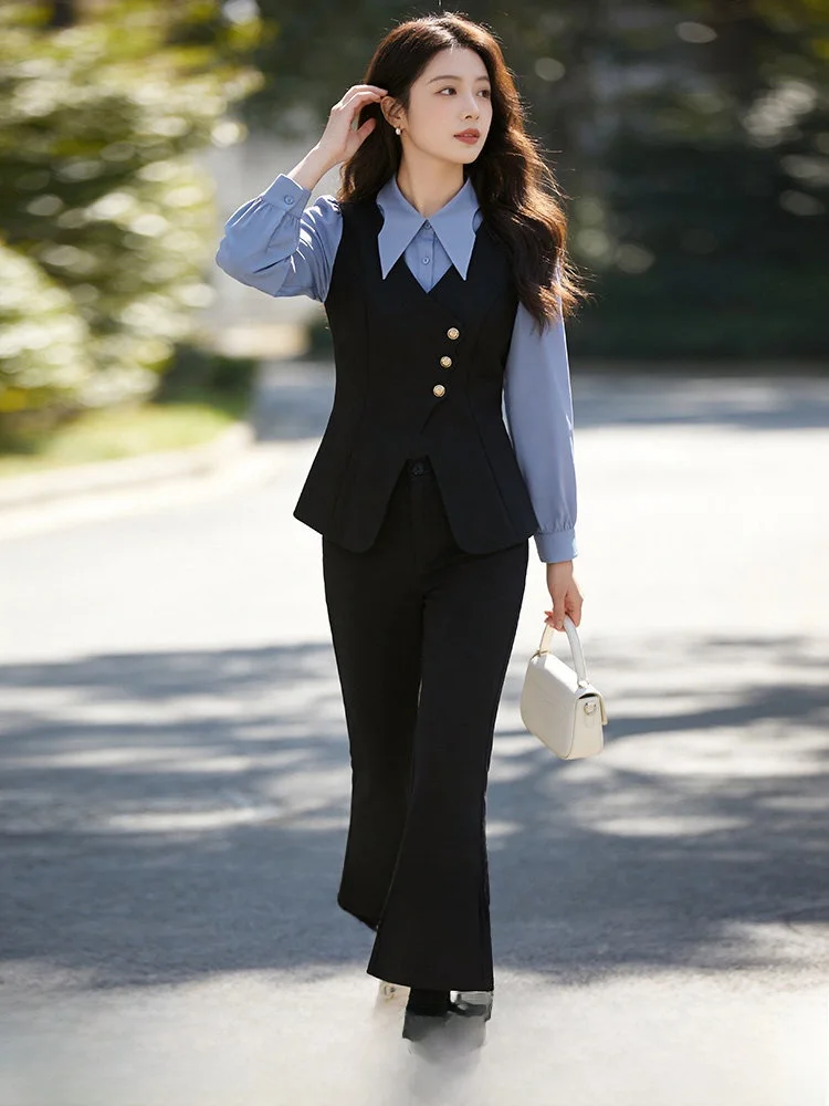 

Fashionable Elegant plus Size Women's Spring 2026 New Arrival Five Seasons Home Set Polyester Fiber Long Sleeve Long Pants