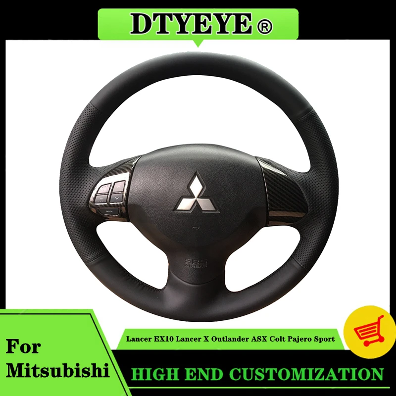 Car Steering Wheel Cover For Mitsubishi Lancer EX10 Lancer X Outlander ASX Colt Pajero Sport DIY Original Steering Wheel Braid