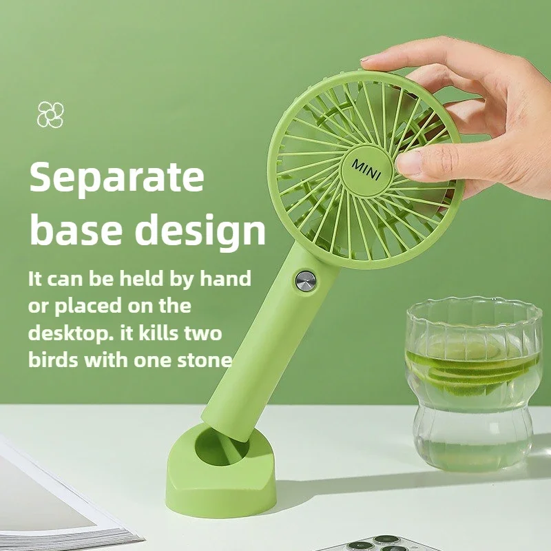 Ручной небольшой вентилятор с зарядкой через USB, мини-портативный студенческий общежитие, настольный бесшумный ветровентилятор, воздушный охладитель, 3-скоростной многофункциональный