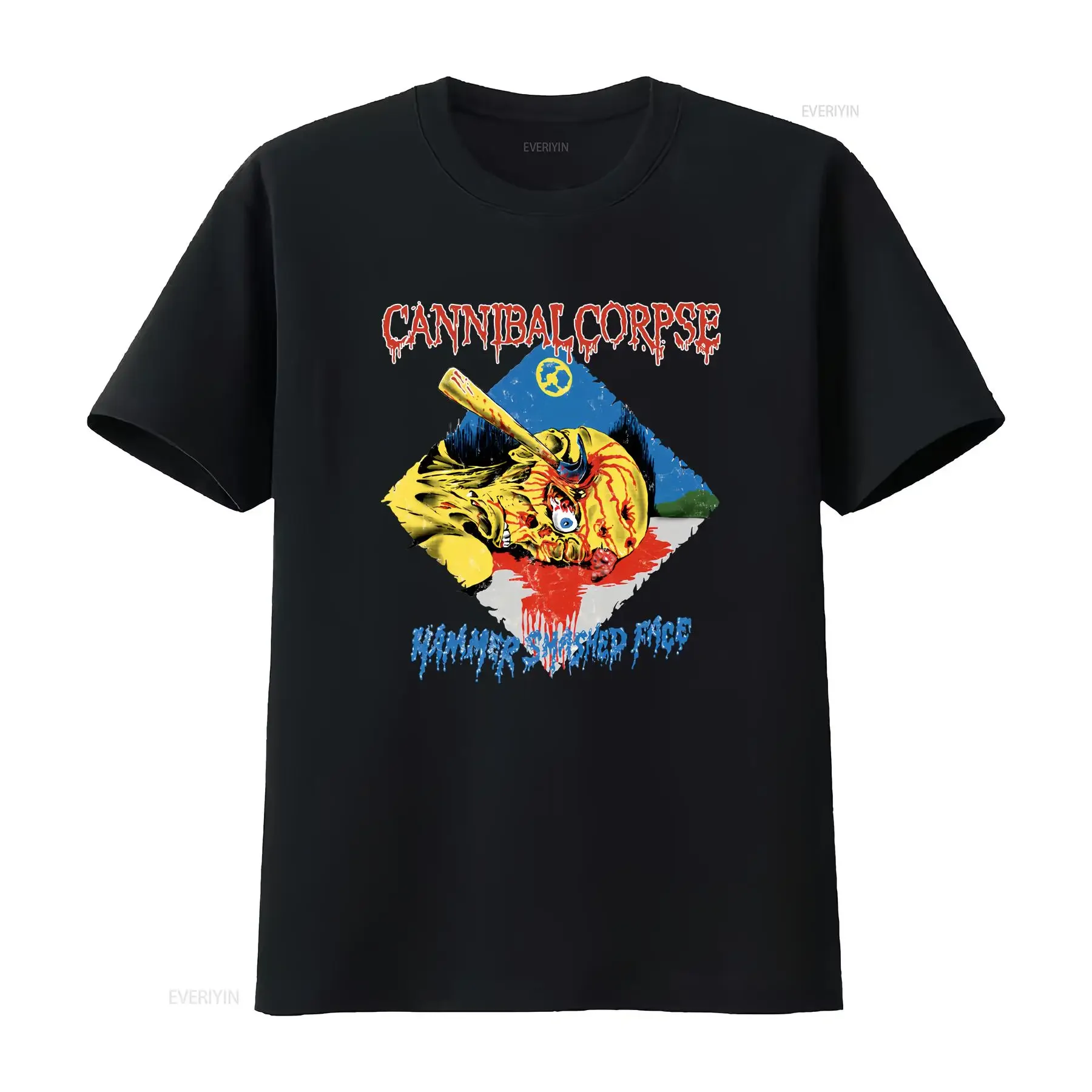 Cannibal Corpse Hammer Smashed Face Black All Size S M L 5XL GifT T Shirt vintage Washed Slightly homme Unisex streetwear