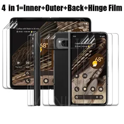 4 in 1 Soft TPU Matte Hydrogel Film for google pixel fold Internal Inner Outer Side Sticker Full Body Guard Screen Protector