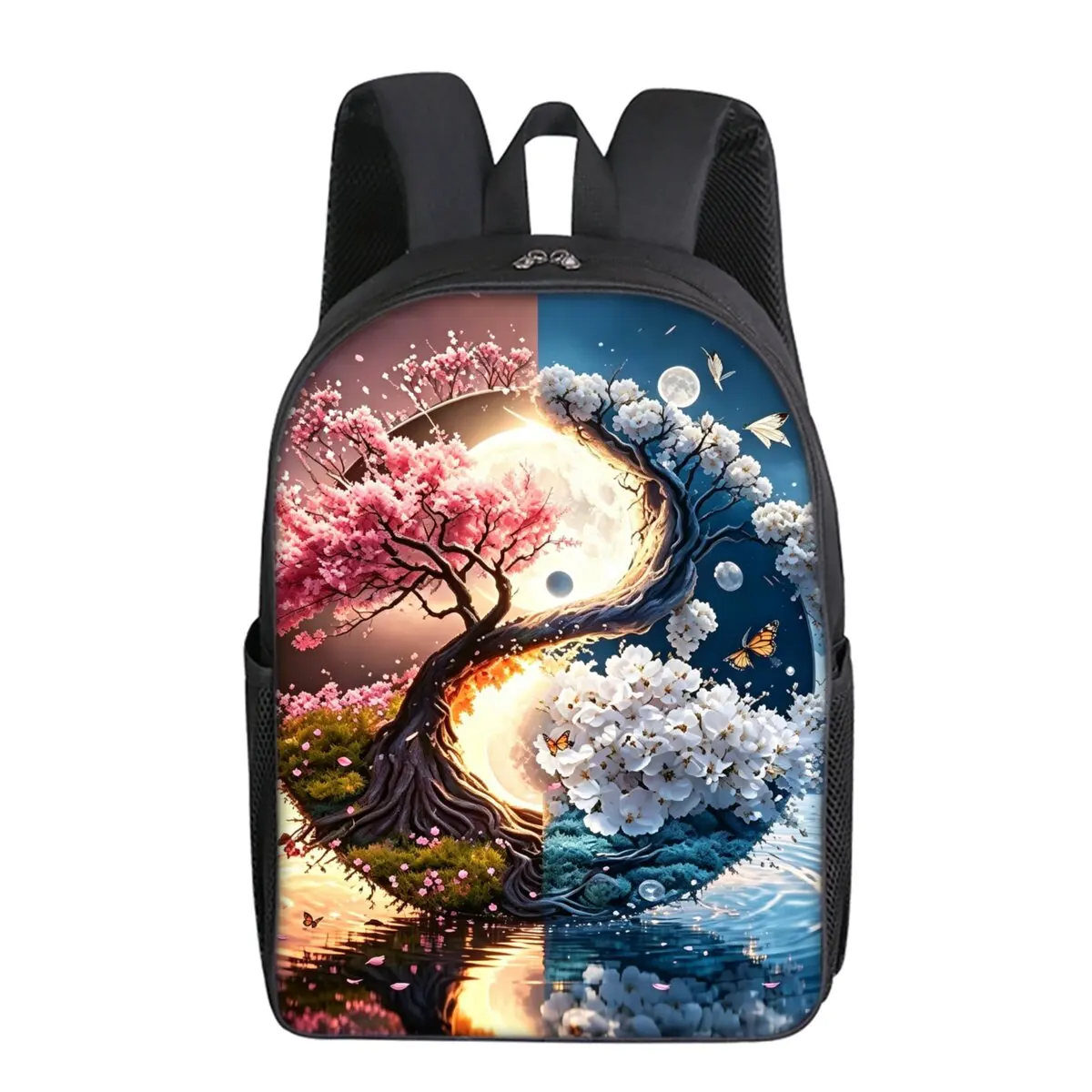 Tree Of Life Print Single Layer Backpack Simple Style for Boys/Girls Children Best Gifts 2D Flat Cartoon School Bags