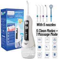 Waterpulse Oral Irrigator Dental Water Flosser Teeth Whitening Waterproof Portable Dental Water Jet Floss 320ML Teeth Cleaner
